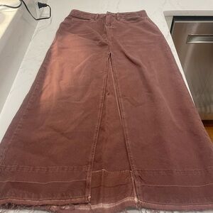 BDG Pink Maxi Skirt with Slit